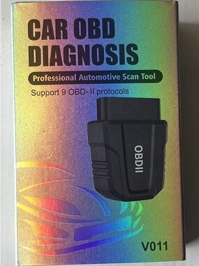 OBDII V011 Car OBD Diagnosis Adapter - Black